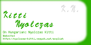 kitti nyolczas business card